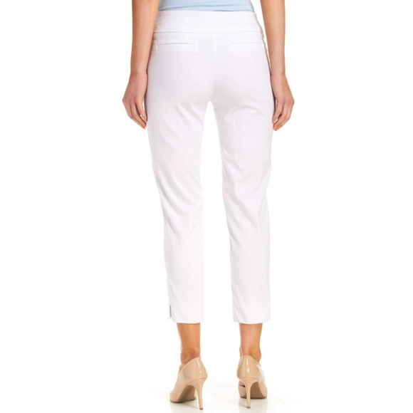 Women’s Zac & Rachel Women's Pull-On Millenium Ankle Pants, Optic White, Sz 10 - Picture 3 of 4